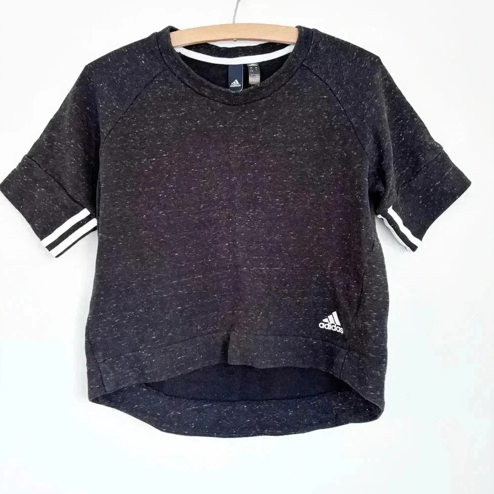 Addidas Short Sleeve High Low Sweatshirt Shirt